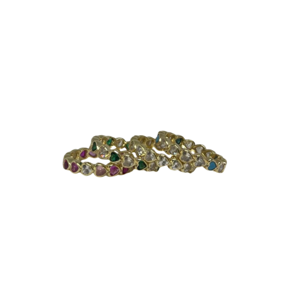 Bezel Heart Eternity Band