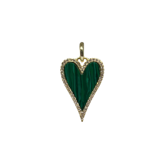 Emerald Heart Charm