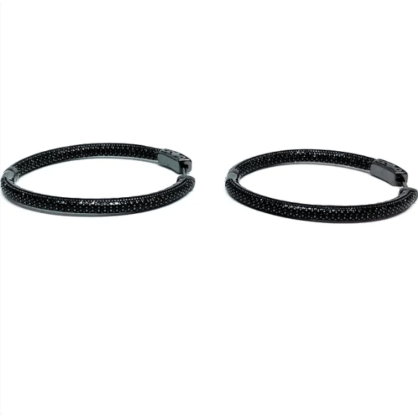 Mirco Pave Oval Hoop