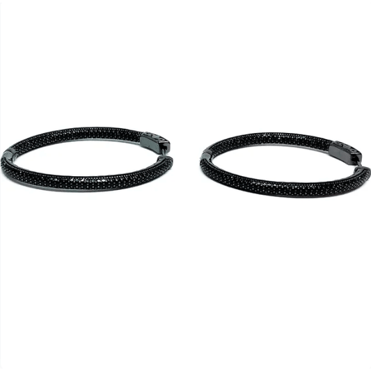 Mirco Pave Oval Hoop