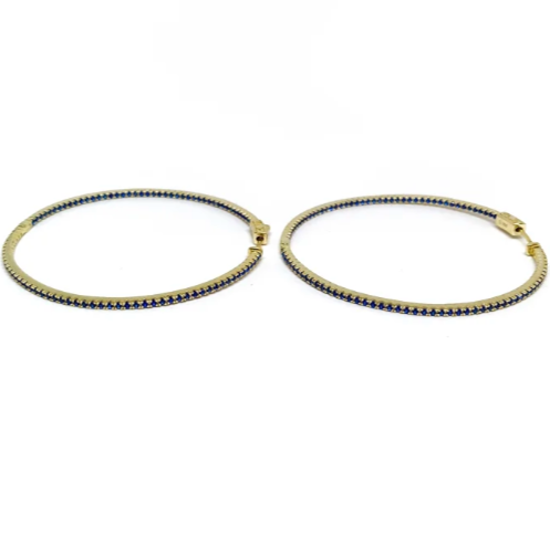 Sapphire Crystal Hoops