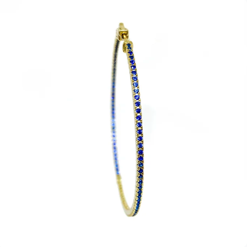 Sapphire Crystal Hoops