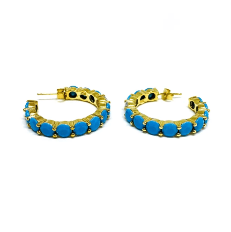 Turquoise Hoops