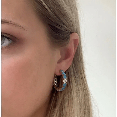 Turquoise Hoops