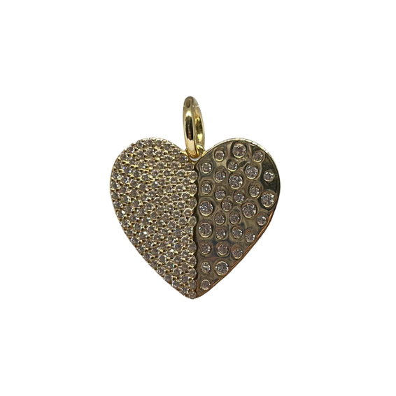 Two Tone Heart Charm