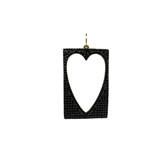 Midnight Heart Charm